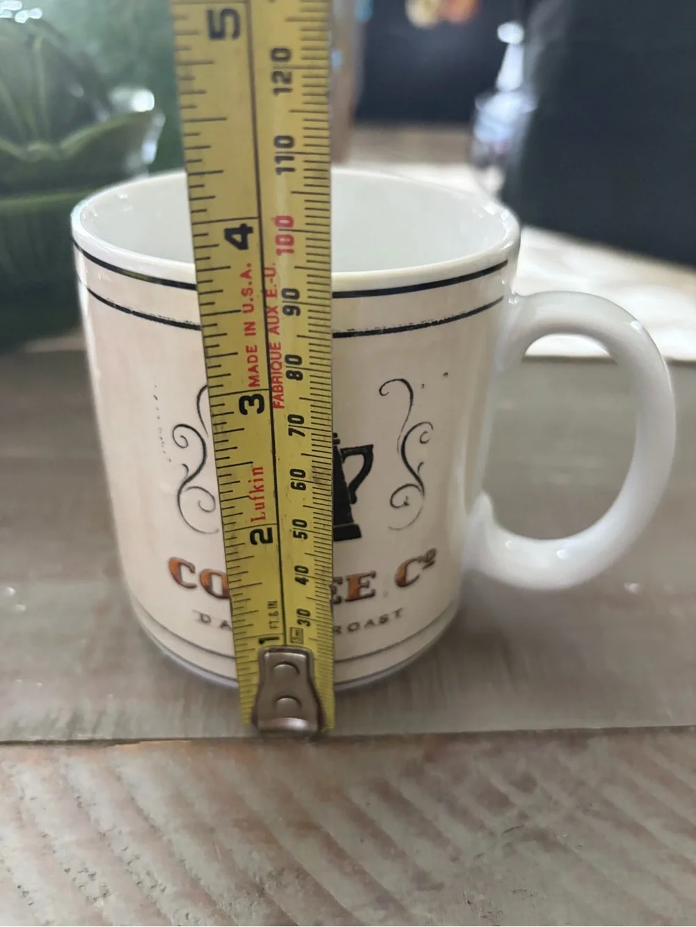 Sakura White Coffee Co. Dark Roast Ceramic Mug with Black and Brown Accents